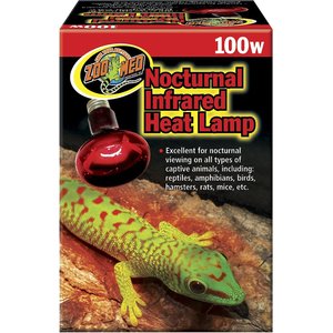 Zoo Med Nocturnal Infrared Reptile Heat Lamp, 100-Watt, 3 count