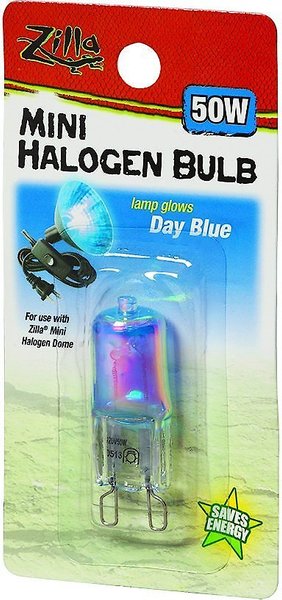 Zilla Mini Day Blue Halogen Bulb for Reptile Terrariums, 50-watt, bundle of 3 slide 1 of 6