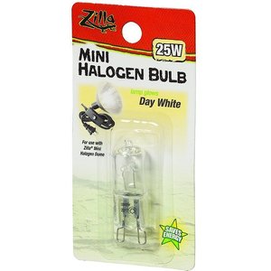 Zilla Mini Day White Halogen Bulb for Reptile Terrariums, 25-watt, bundle of 3
