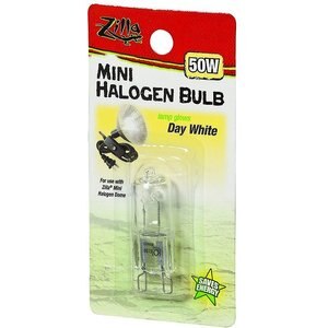 Zilla Mini Day White Halogen Bulb for Reptile Terrariums, 50-watt, bundle of 3