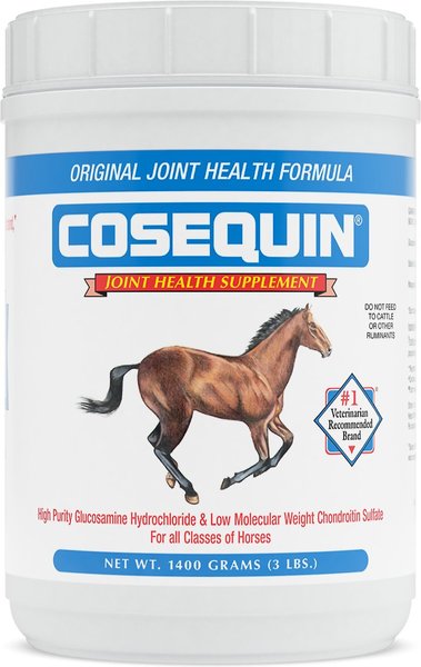 Nutramax Cosequin Powder with Glucosamine & Chondroitin Original Joint Health Supplement for Horses, 3-lb tub, bundle of 2 slide 1 of 8
