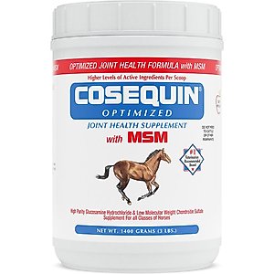 Nutramax Cosequin Optimized with MSM Joint Health Apple Flavor Powder Horse Supplement, 3-lb tub, bundle of 2