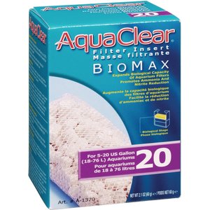 AquaClear Biomax Filter Insert, Size 20, bundle of 3