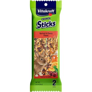 Vitakraft Crunch Sticks Apricot & Cherry Flavor Rabbit Treat, 3 count