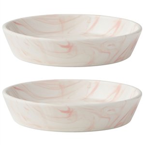 Frisco Marble Design Non-skid Ceramic Cat Dish, 0.75 Cup, 2 count