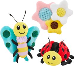 Frisco Spring Pack Plush Squeaky Dog Toy, Small/Medium, 3 count