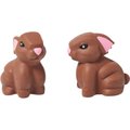 Frisco Easter Chocolate Bunnies Latex Squeaky Dog Toy, Small, 2 count