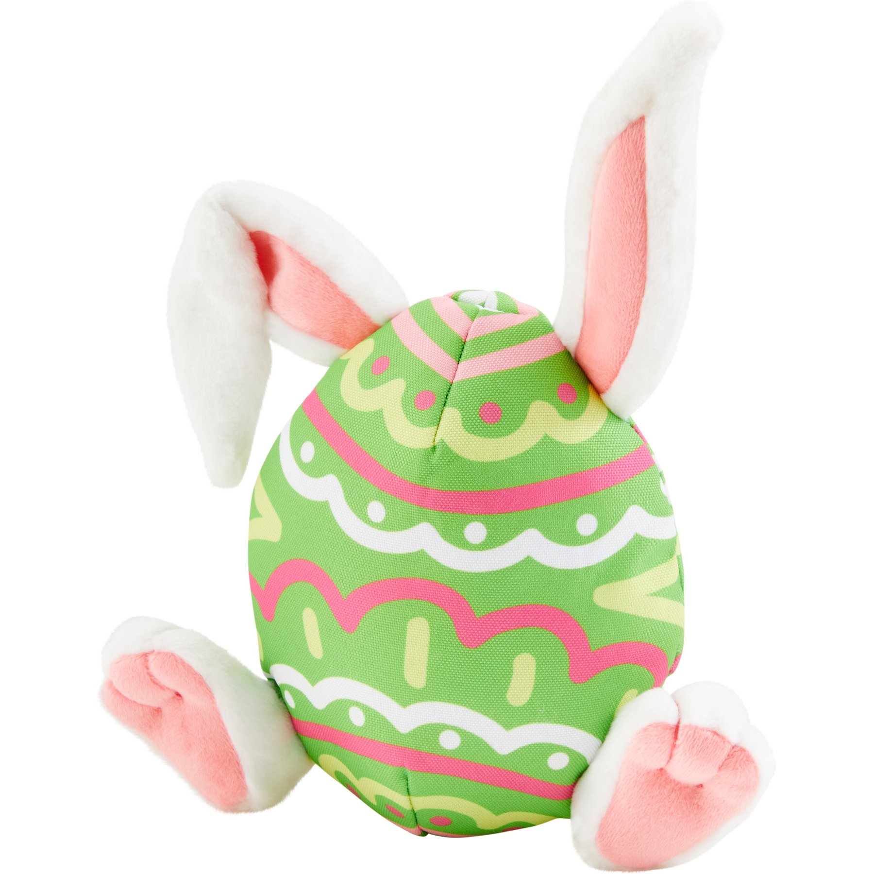Frisco Easter Bunny & Egg Flat Plush Squeaky Dog Toy