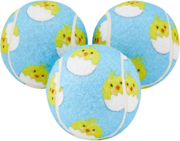 Frisco Easter Fetch Squeaky Tennis Ball Dog Toy, Medium, 3 count slide 1 of 5
