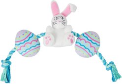 Frisco Easter Bunny & Egg Plush with Rope Dog Toy, Medium/Large