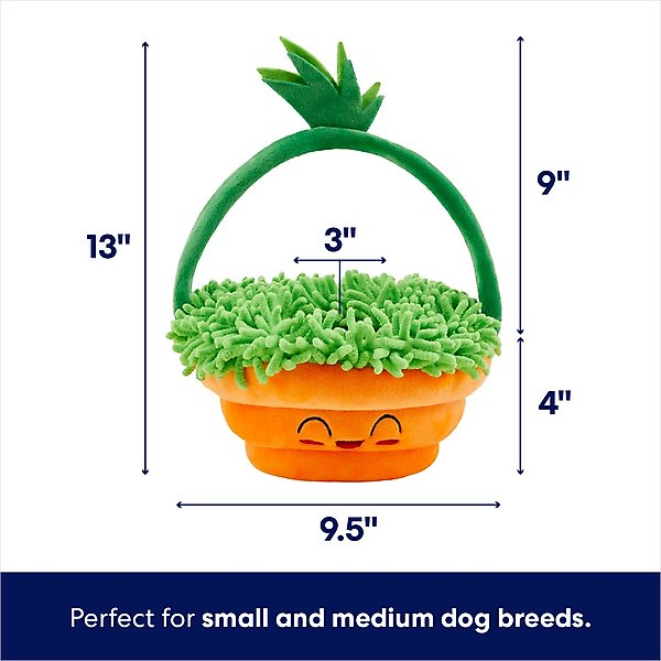 Pet Craft Hide 'n Seek Plush Dog Toys Crinkle Squeaky Interactive Toy, Small /Medium Dogs, Pizza Hut