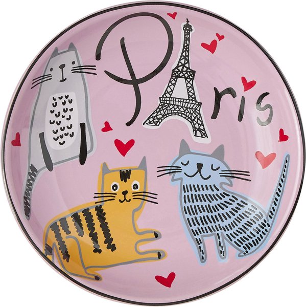 Frisco Paris Non-skid Ceramic Cat Dish, 0.62 Cup, 2 count slide 1 of 8