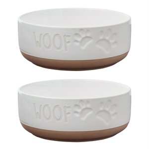 Frisco Paw Prints Non-skid Ceramic Bowl, 8.25 Cup, 2 count