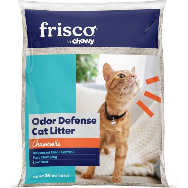 Frisco Odor Defense Chamomile Scented Clumping Cat Litter, 35-lb bag