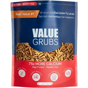 Value Grubs Black Soldier Fly Larvae Chicken, Duck, & Bird Feed & Molting Supplement, 4-lb bag, bundle of 2
