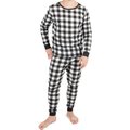 LEVERET Two Piece Cotton Family Matching Pajamas, Black & White