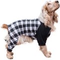 Leveret Two Piece Cotton Family Matching Pajamas, Black & White Plaid, Dog's, Medium