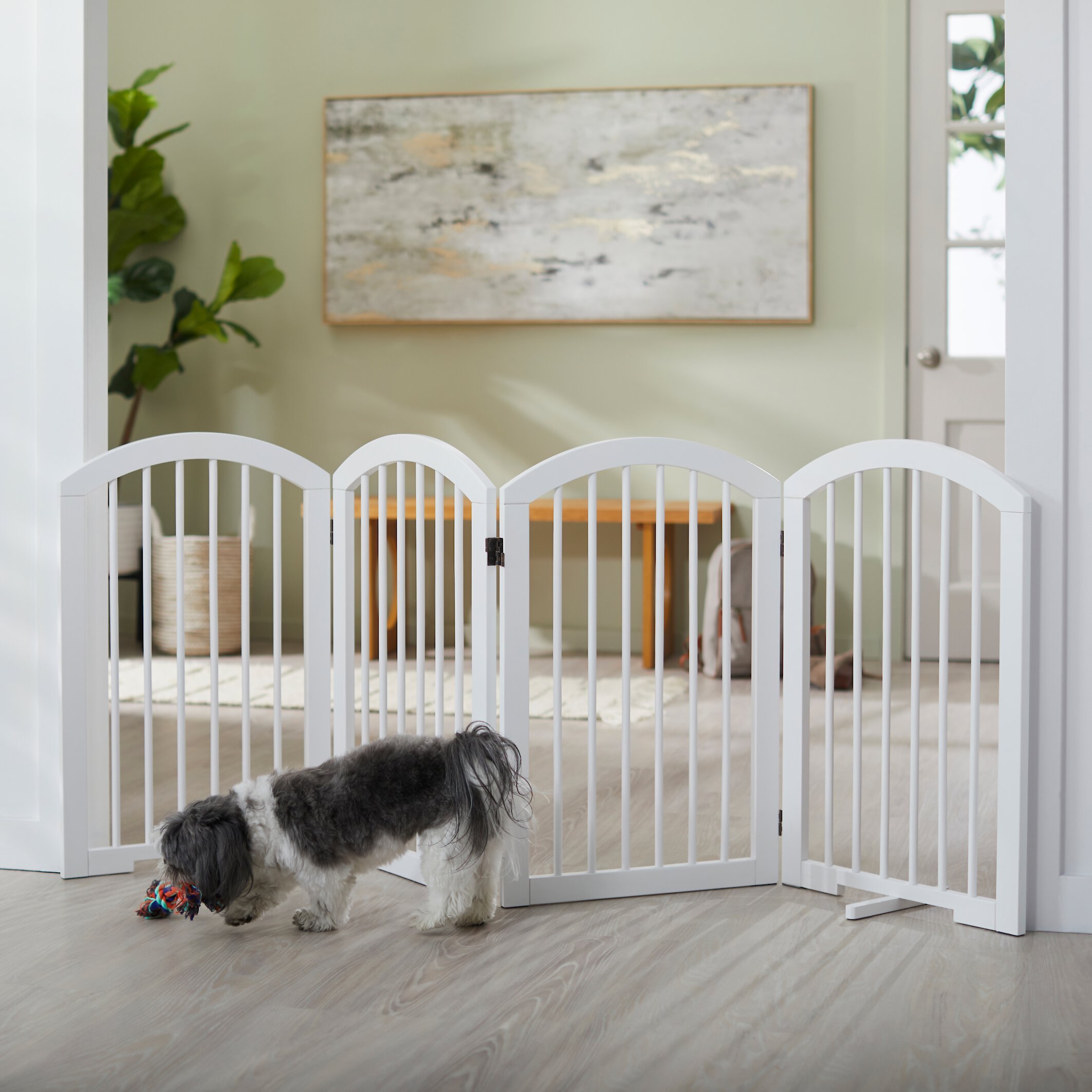 Frisco Arch Small Wood Dog Gate