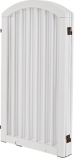Frisco Arch 4-Panel Solid Wood Dog Gate, 36-in, White