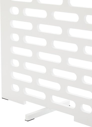 Frisco Deco Horizontal Lines 3-Panel Dog  Gate, 24-in, White