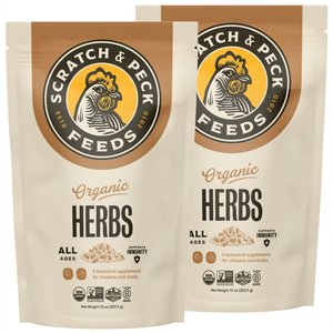 Scratch and Peck Feeds Cluckin' Good Organic Herbs Chicken Supplement, 10-oz bag, 10-oz bag, bundle of 2