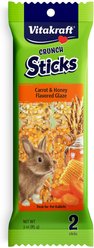 Vitakraft Crunch Sticks Carrot & Honey Flavored Glaze Rabbit Treat, 6 count