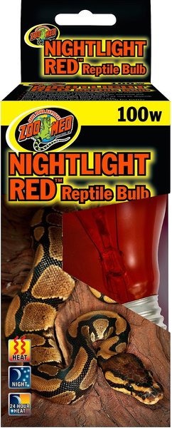 Zoo Med Nightlight Red Reptile Terrarium Bulb, 100-watt, bundle of 3 slide 1 of 3