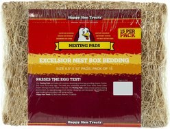 Happy Hen Treats Excelsior Nest Box Bedding Chicken Nesting Pads, 30 count
