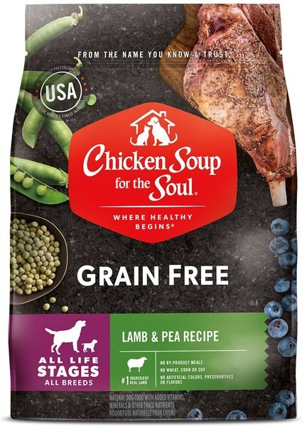 Chicken Soup for the Soul Lamb & Pea Recipe Grain-Free Dry Dog Food, 10-lb bag slide 1 of 7