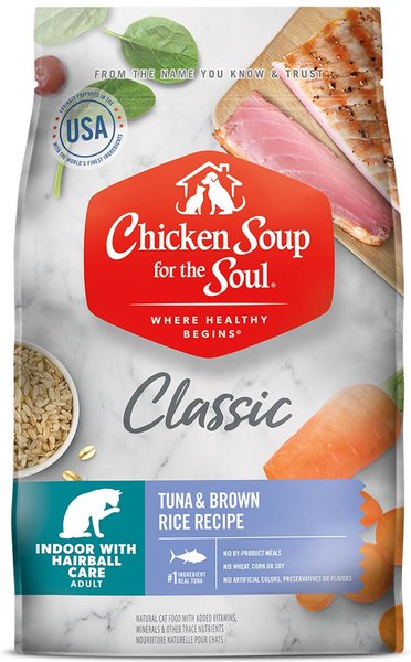 Chicken Soup for the Soul Indoor Tuna & Brown Rice Recipe Dry Cat Food, 13.5-lb bag slide 1 of 8