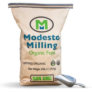Modesto Milling Organic Non-Soy 17% Protein Layer Pellets Chicken Feed, 25-lb bag, bundle of 2