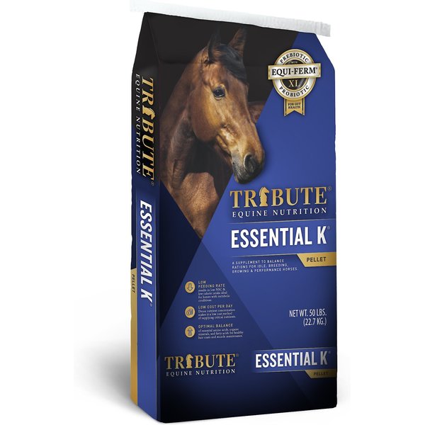 TRIBUTE EQUINE NUTRITION Essential K LowNSC Horse Feed, 30lb bag, bundle of 2