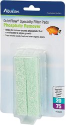 Aqueon QuietFlow 20/75 Phosphate Remover Specialty Aquarium Filter Pad, 2 count