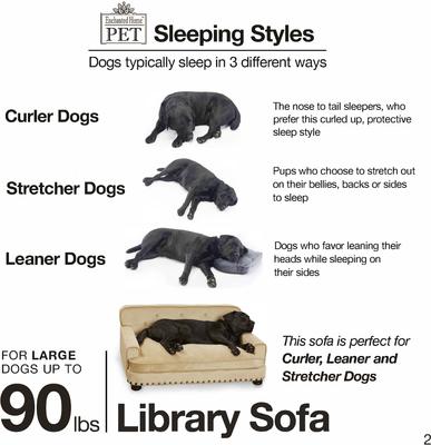 Show full view: Enchanted Home Pet Library Sofa Cat & Dog Bed with Removable Cover, Caramel slide 6 of 10