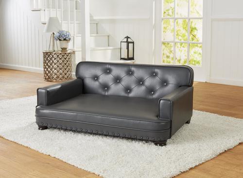 Show full view: Enchanted Home Pet Library Sofa Cat & Dog Bed with Removable Cover, Grey slide 3 of 11