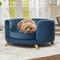 Show in main carousel: Enchanted Home Pet Rosie Sofa Cat & Dog Bed with Removable Cover, Peacock Blue slide 1 of 11