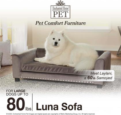 Show full view: Enchanted Home Pet Luna Sofa Cat & Dog Bed with Removable Cover slide 6 of 10