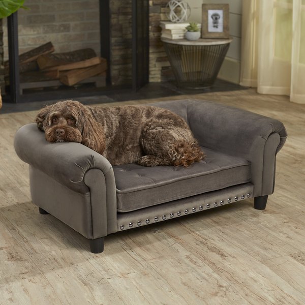 Enchanted Home Pet Chester Sofa Cat & Dog Bed, Grey slide 1 of 9