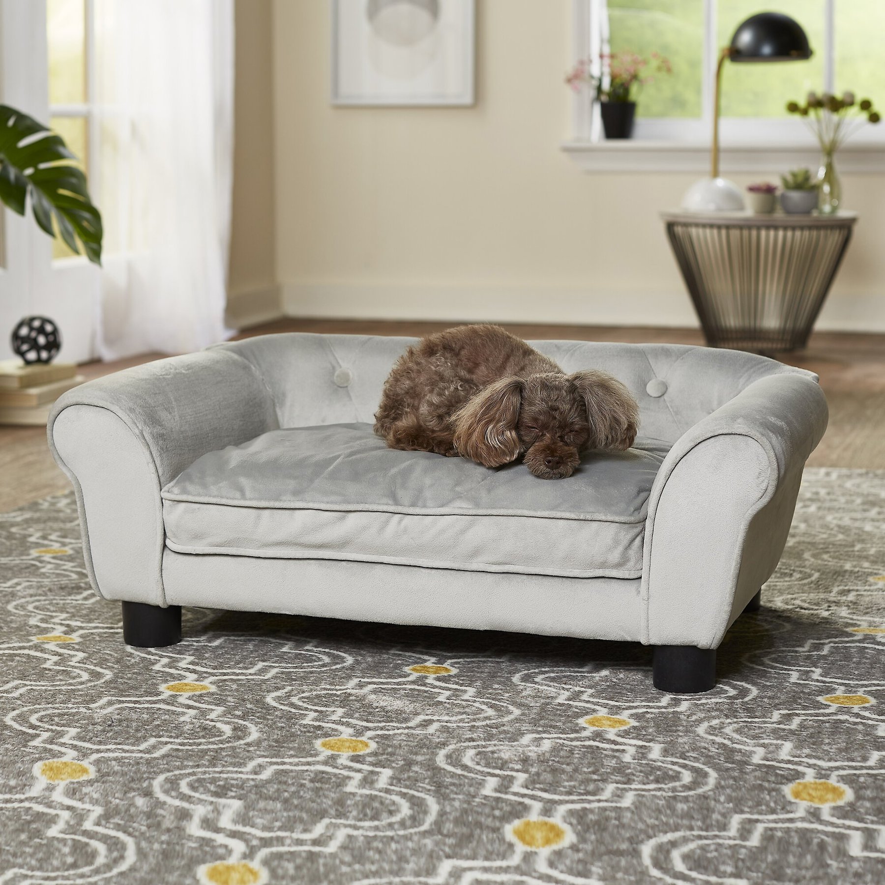 Enchanted Home Pet Ultra-Plush Snuggle Sofa Cat & Dog Bed with Removable Cover