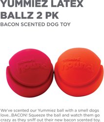Outward Hound Yummiez Ball Bacon-Scented Latex Dog Toy, 2 count slide 2 of 6