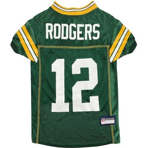 Pets First NFLPA Dog & Cat Jersey, Aaron Rodgers, X-Small