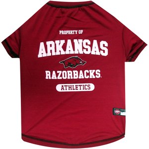Pets First NCAA Dog & Cat T-Shirt, Arkansas, Large