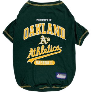Pets First MLB Dog & Cat T-Shirt, Oakland Athletics, X-Small