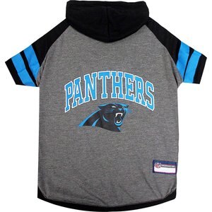 Pets First NFL Dog & Cat Hoodie T-Shirt, Carolina Panthers, X-Small