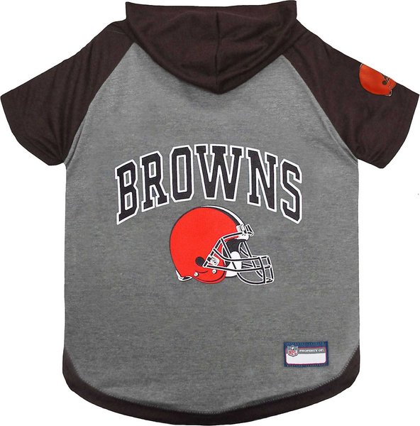 Pets First NFL Dog & Cat Hoodie T-Shirt, Cleveland Browns, X-Small slide 1 of 4