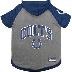 Pets First NFL Dog & Cat Hoodie T-Shirt, Indianapolis Colts, Large