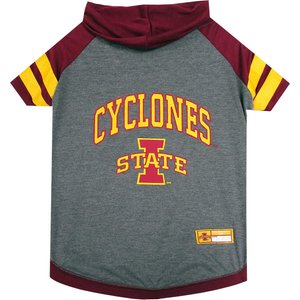 Pets First Sport Team Dog & Cat Hoodie T-Shirt, Iowa State, Large