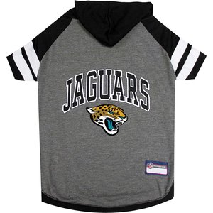 Pets First NFL Dog & Cat Hoodie T-Shirt, Jacksonville Jaguars, Large