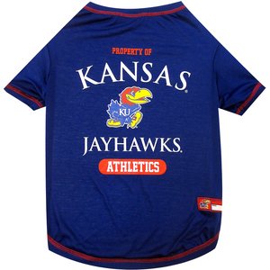 Pets First NCAA Dog & Cat T-Shirt, Kansas, Medium