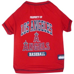 Pets First MLB Dog & Cat T-Shirt, Los Angeles Angels, Small